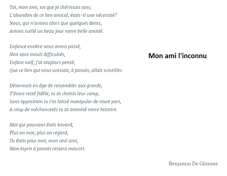 poeme sur le jour de notre rencontre